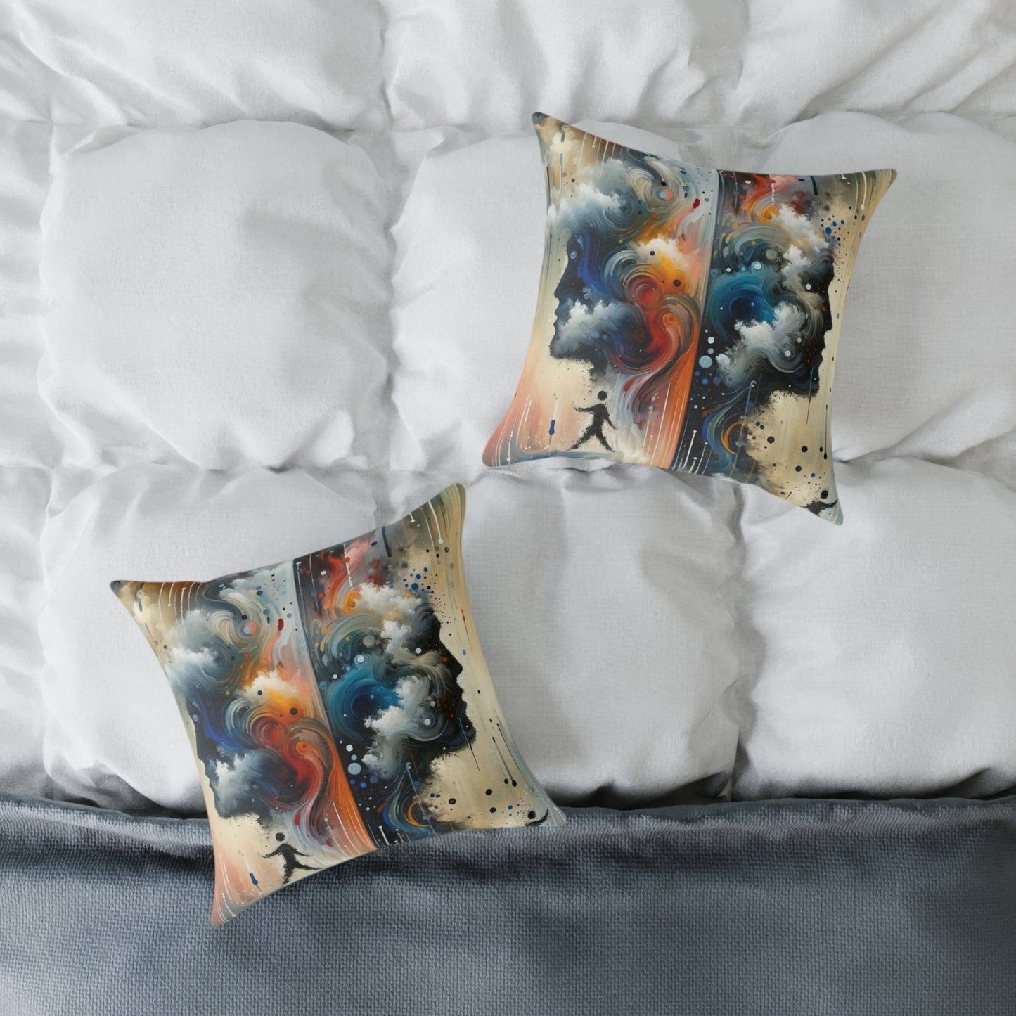 Connected Isolation Paradox Spun Polyester Pillow