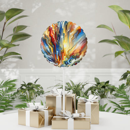 Unity Abstract Vibrancy Balloon (Round and Heart-shaped), 11"