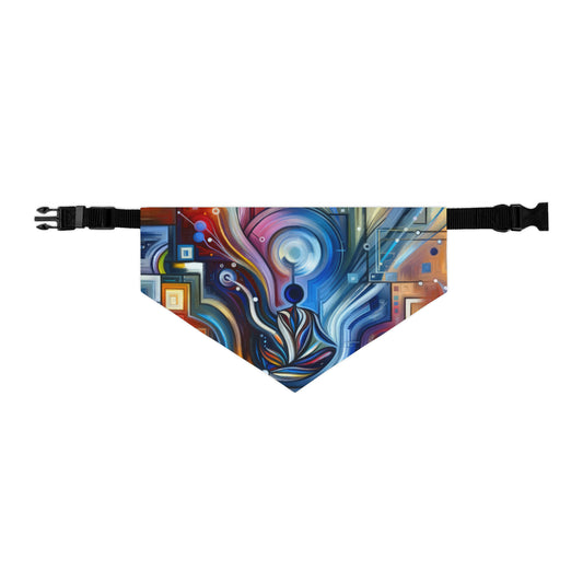 Digital Mindfulness Abstract Pet Bandana Collar