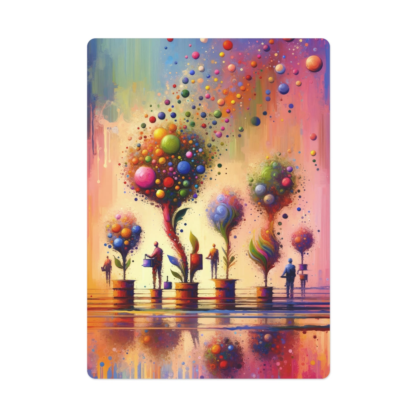 Vibrant Digital Arboriculture Poker Cards