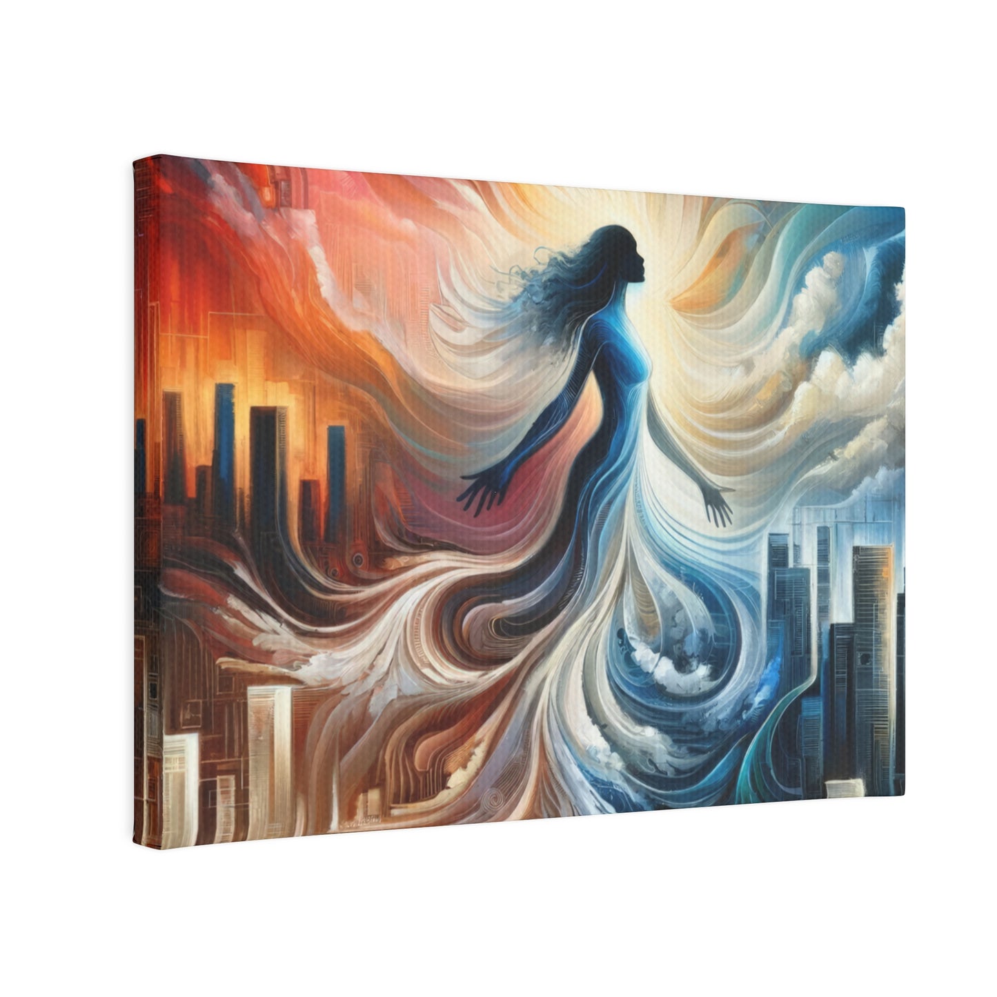 Transformative Tachism Emergence Canvas Photo Tile