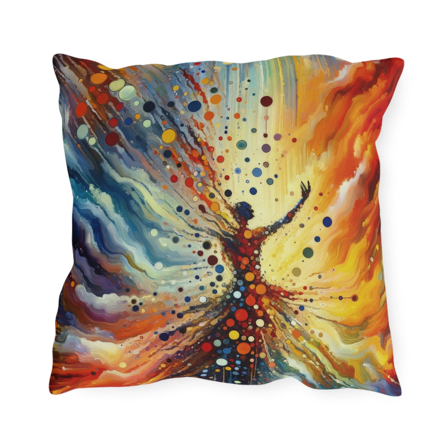 Vibrant Growth Symphony Outdoor Pillows