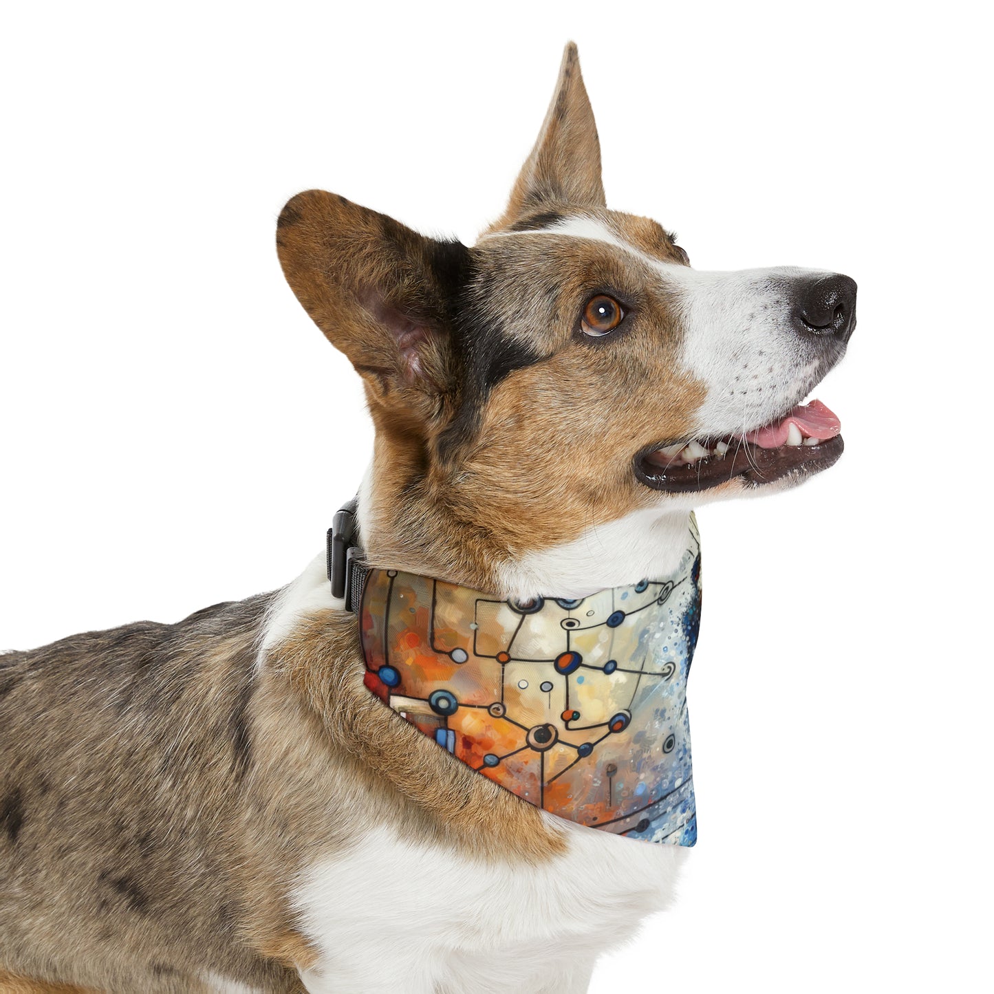 Technological Connectivity Bridge Pet Bandana Collar