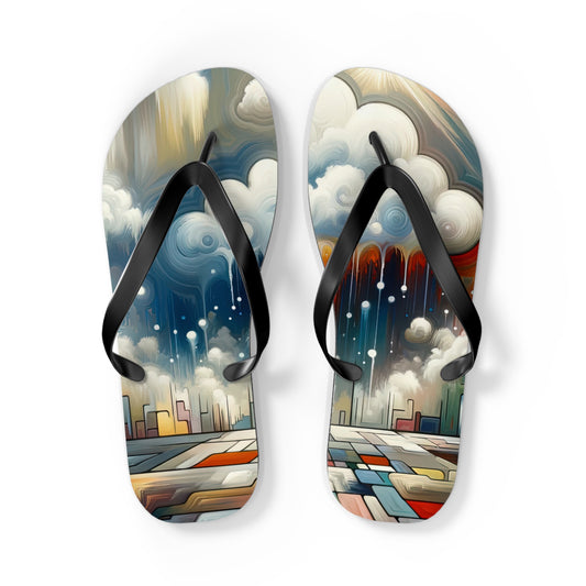 Grounding Silver Clouds Flip Flops