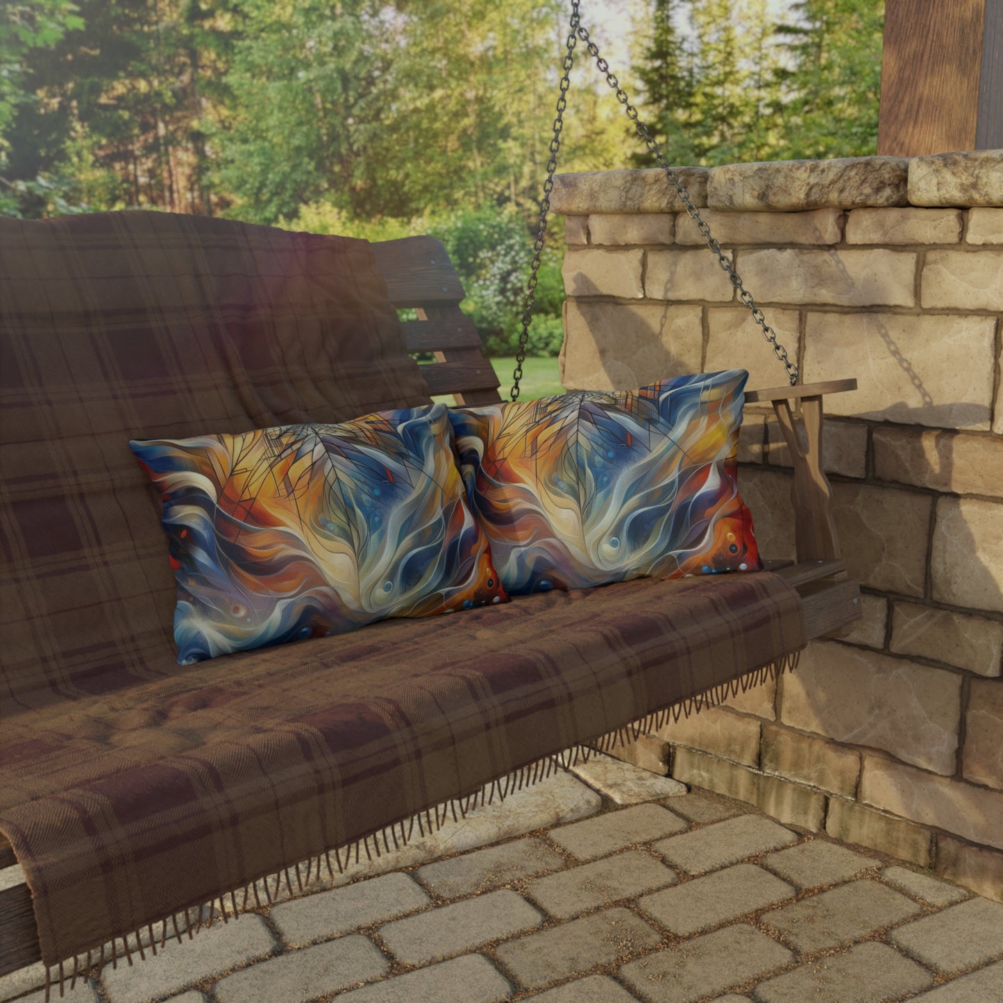 Weaving Renewal Web Outdoor Pillows