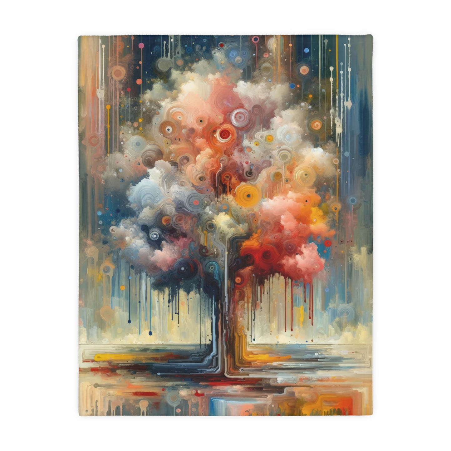Abstract Beliefs Reflection Velveteen Microfiber Blanket (Two-sided print)