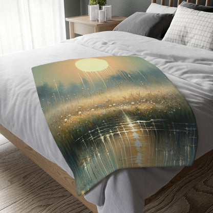 Observant Delicacy Heart Velveteen Microfiber Blanket (Two-sided print)
