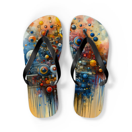 Connected Virtuality Canvas Flip Flops