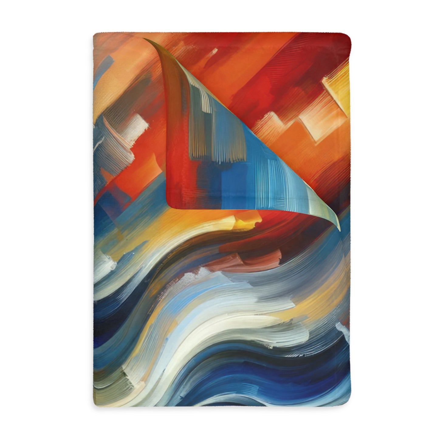 Persistence Force Abstract Velveteen Microfiber Blanket (Two-sided print)