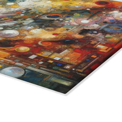 Perception Mosaic Abstract Glass Cutting Board