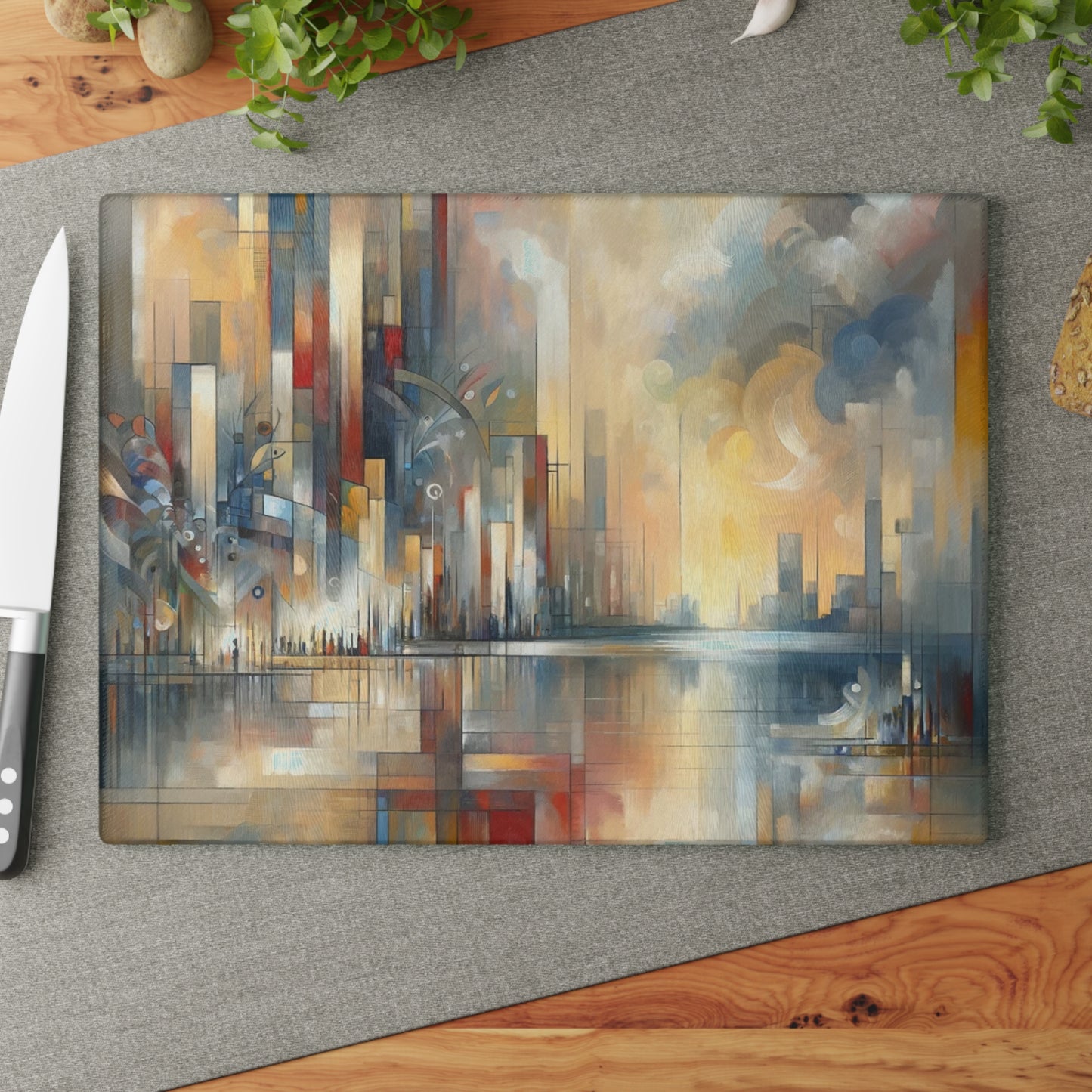 Abstract Buzzing Stillness Glass Cutting Board