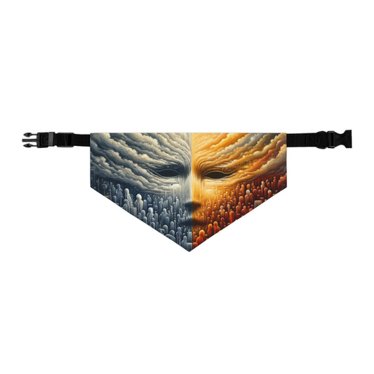 Subdued Revolutionary Currents Pet Bandana Collar