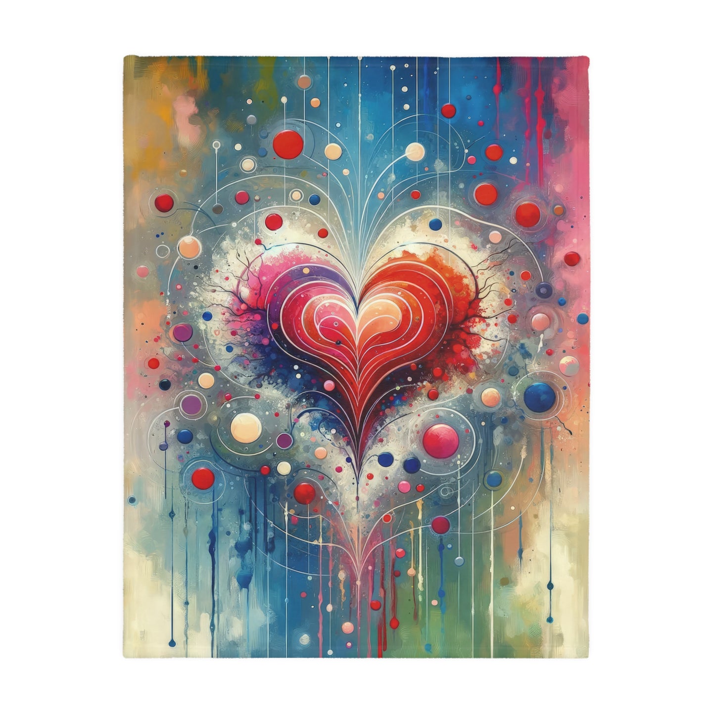 Emotional Physics Heart Velveteen Microfiber Blanket (Two-sided print)