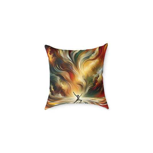 Symphonic Interconnectedness Shift Spun Polyester Pillow