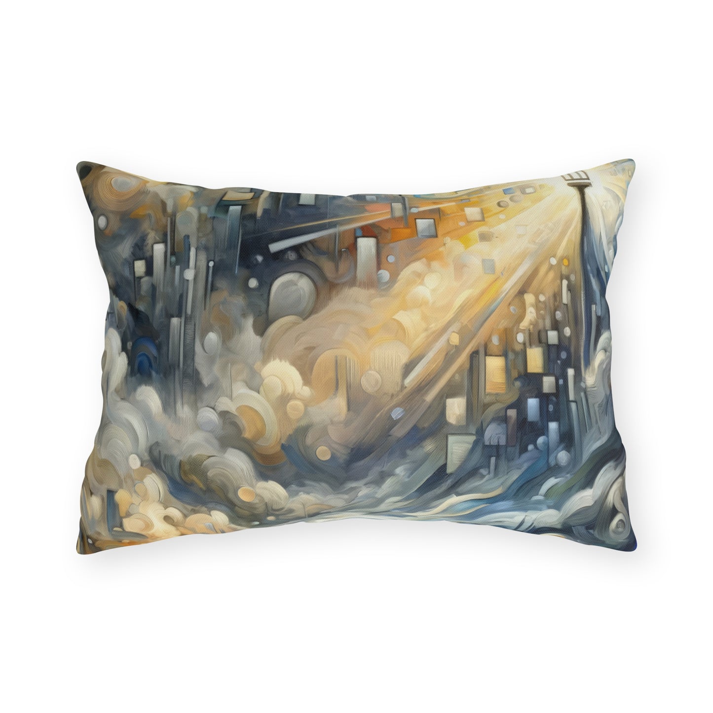 Adrift Beacon Tachism Outdoor Pillows