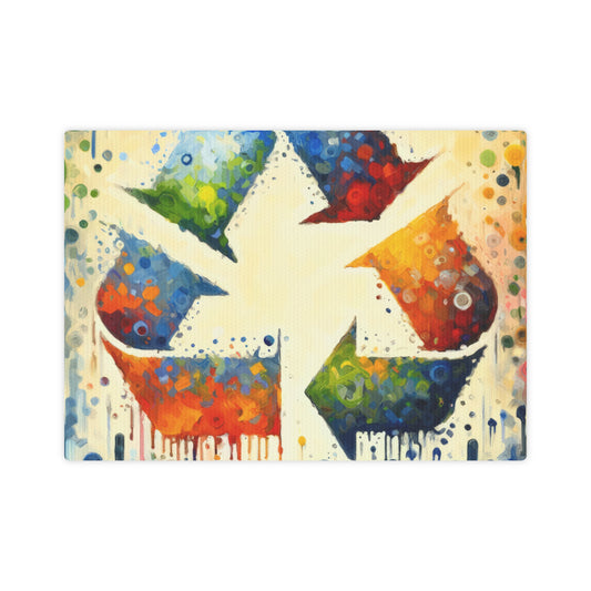 Sustainable Transformation Tachism Canvas Photo Tile