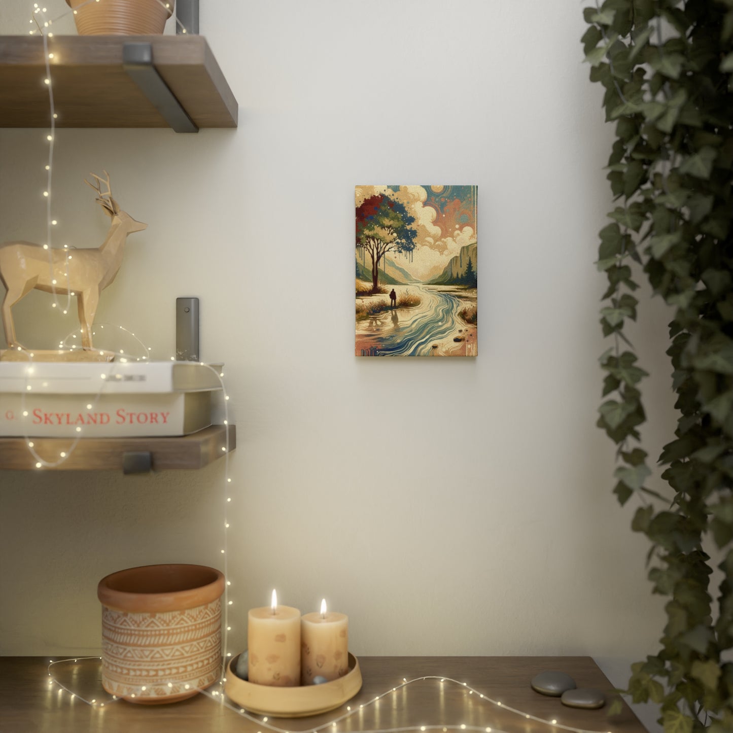 Serene Stream Sojourn Canvas Photo Tile