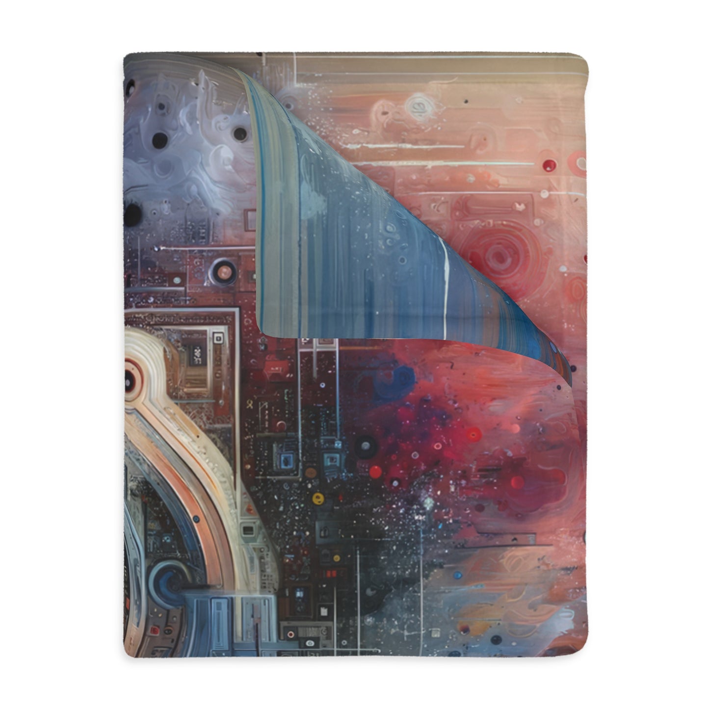 Awareness Algorithm Tachism Velveteen Microfiber Blanket (Two-sided print)