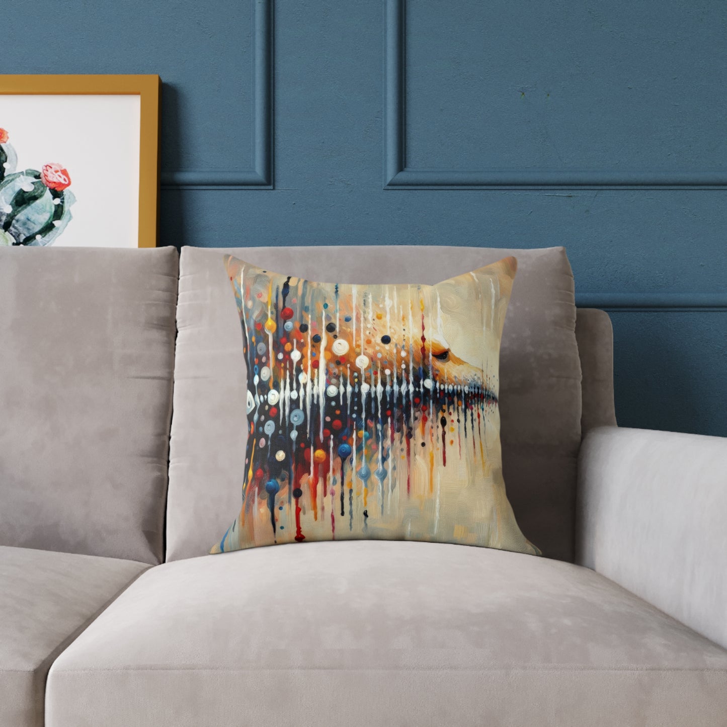 Distant Barking Echoes Spun Polyester Pillow