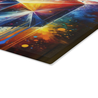 Prismatic Light Spectrum Glass Cutting Board