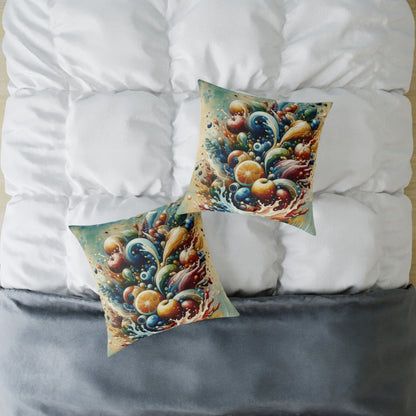 Nourishing Tachism Symphony Spun Polyester Pillow