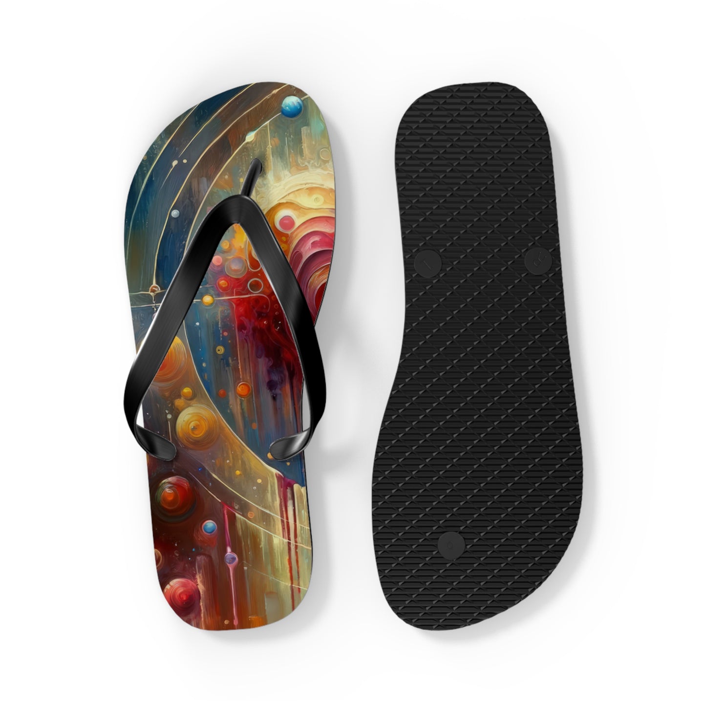 Unified Heart Reflections Flip Flops