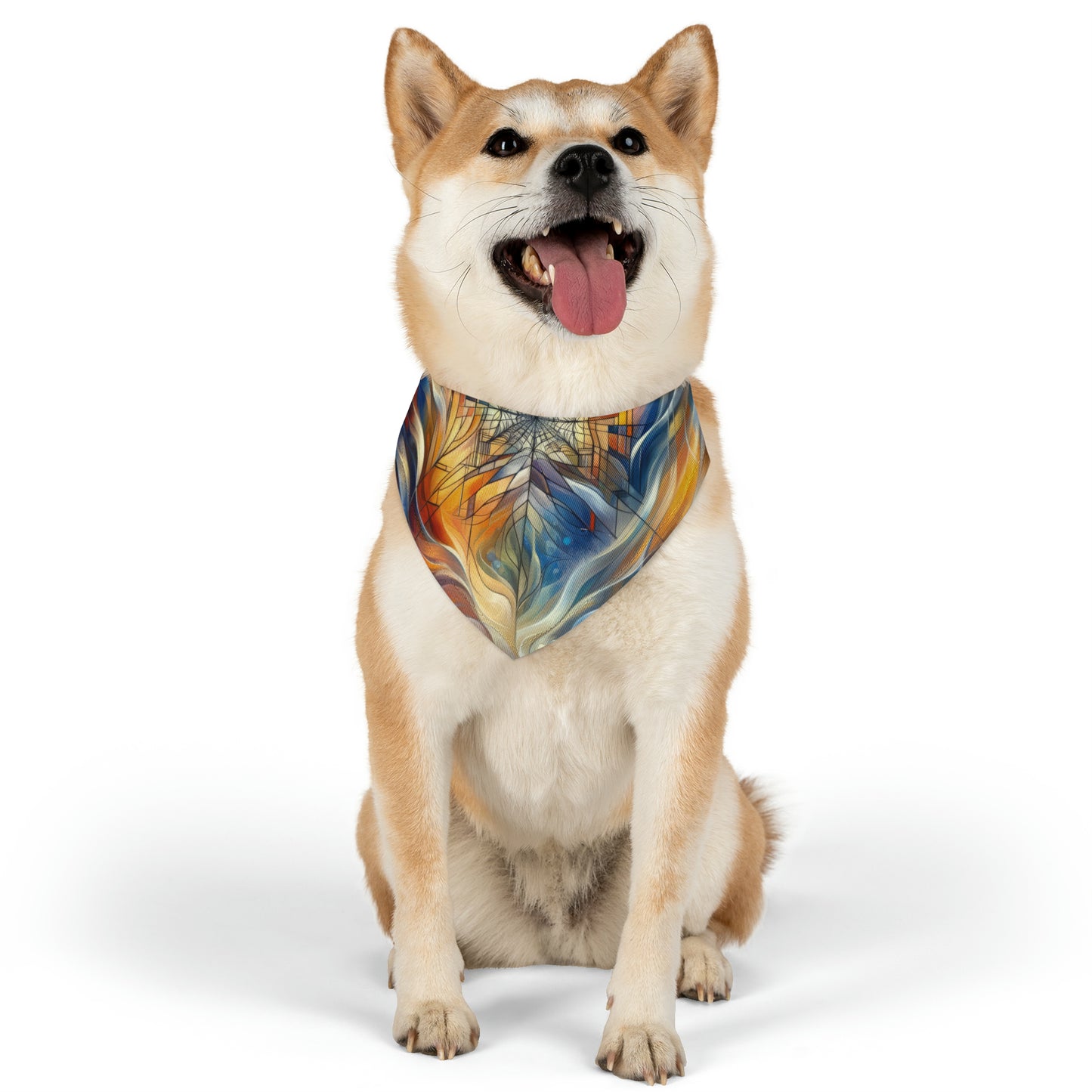 Weaving Renewal Web Pet Bandana Collar