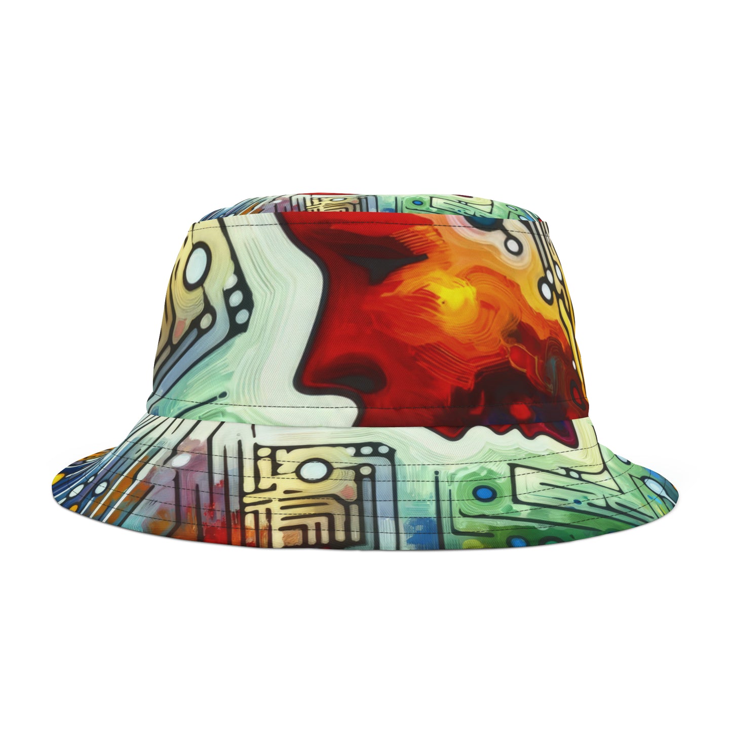 Empathetic Connection Abstract Bucket Hat (AOP)