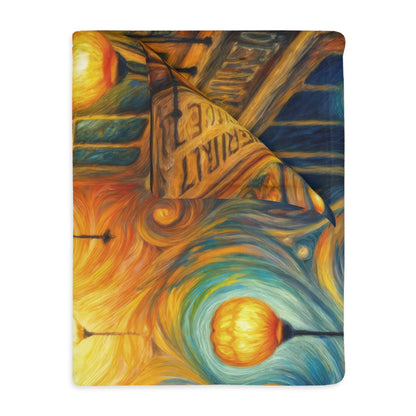 Bistro Emotive Entry Velveteen Microfiber Blanket (Two-sided print)