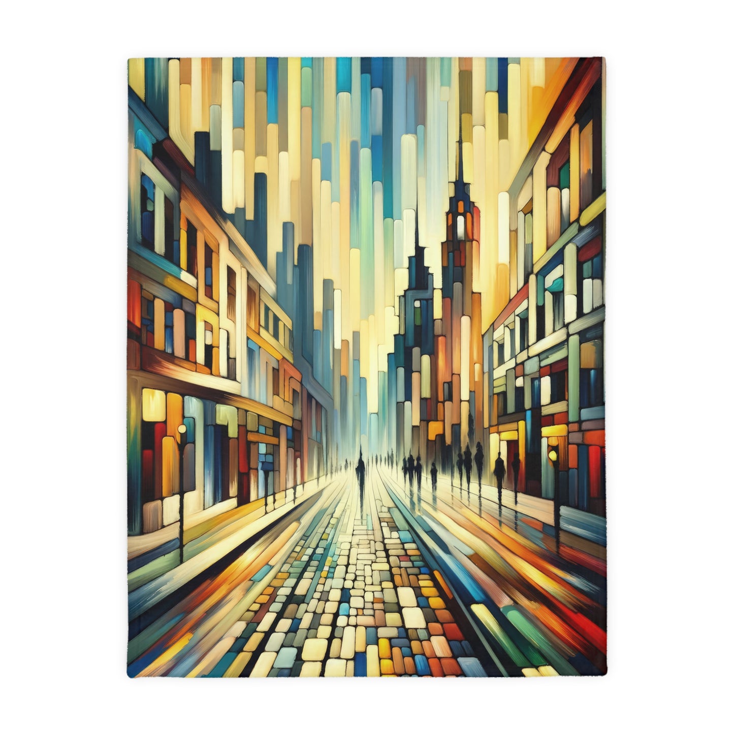 Cobbled Rhythm Heartbeat Velveteen Microfiber Blanket (Two-sided print)