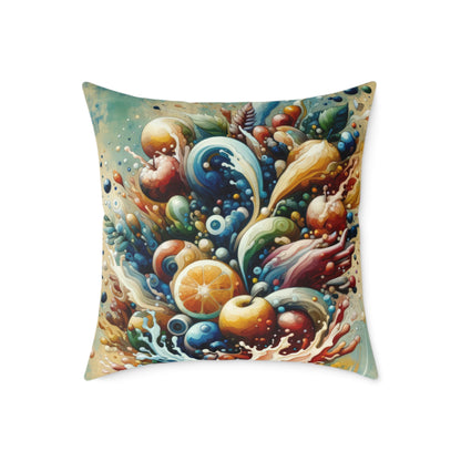 Nourishing Tachism Symphony Spun Polyester Pillow
