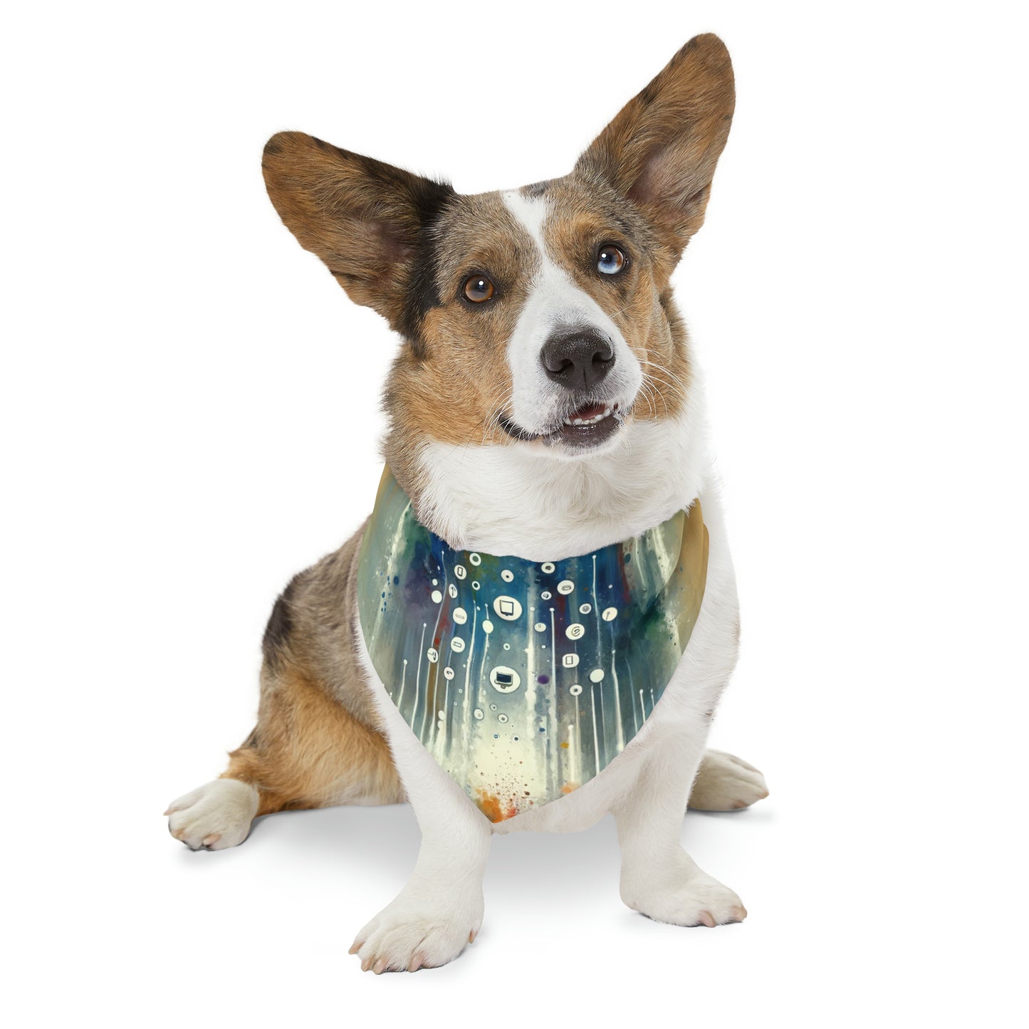 Tachism Digital Escape Pet Bandana Collar