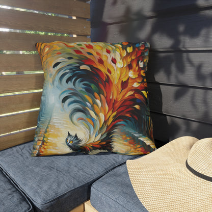 Autumn Whirlwind Escape Outdoor Pillows