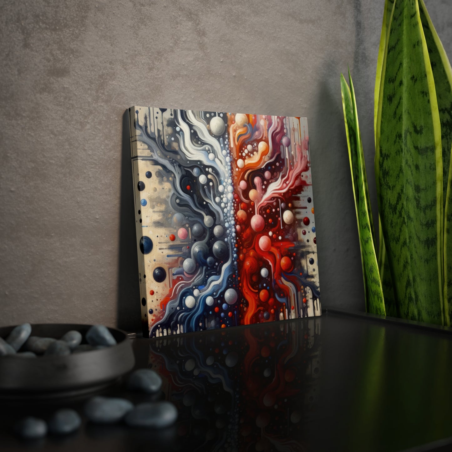Symbiotic Exchange Abstract Canvas Photo Tile