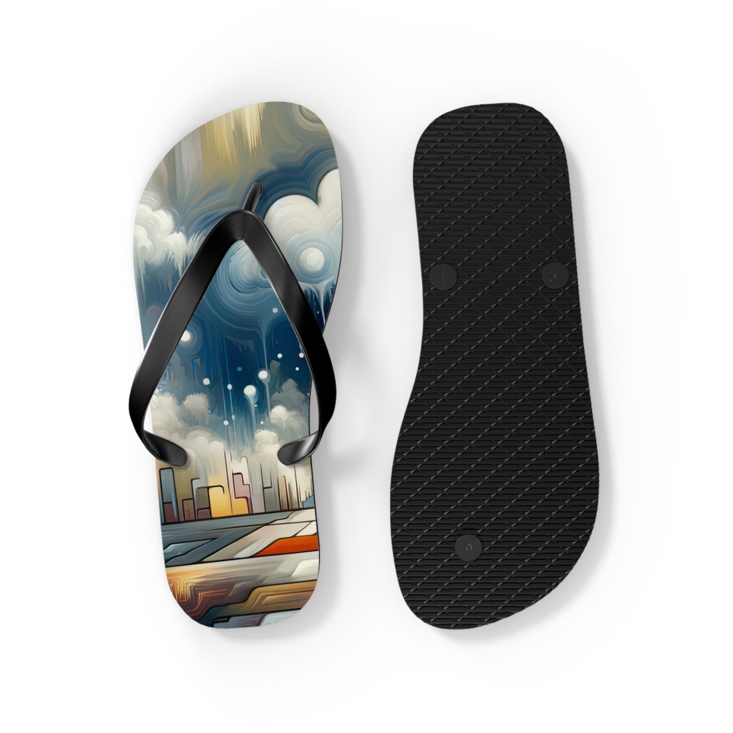 Grounding Silver Clouds Flip Flops