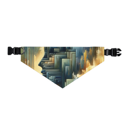 Abstract Geometric Boundaries Pet Bandana Collar