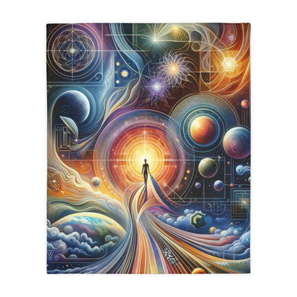 Unified Cosmic Alignment Velveteen Microfiber Blanket (Two-sided print)
