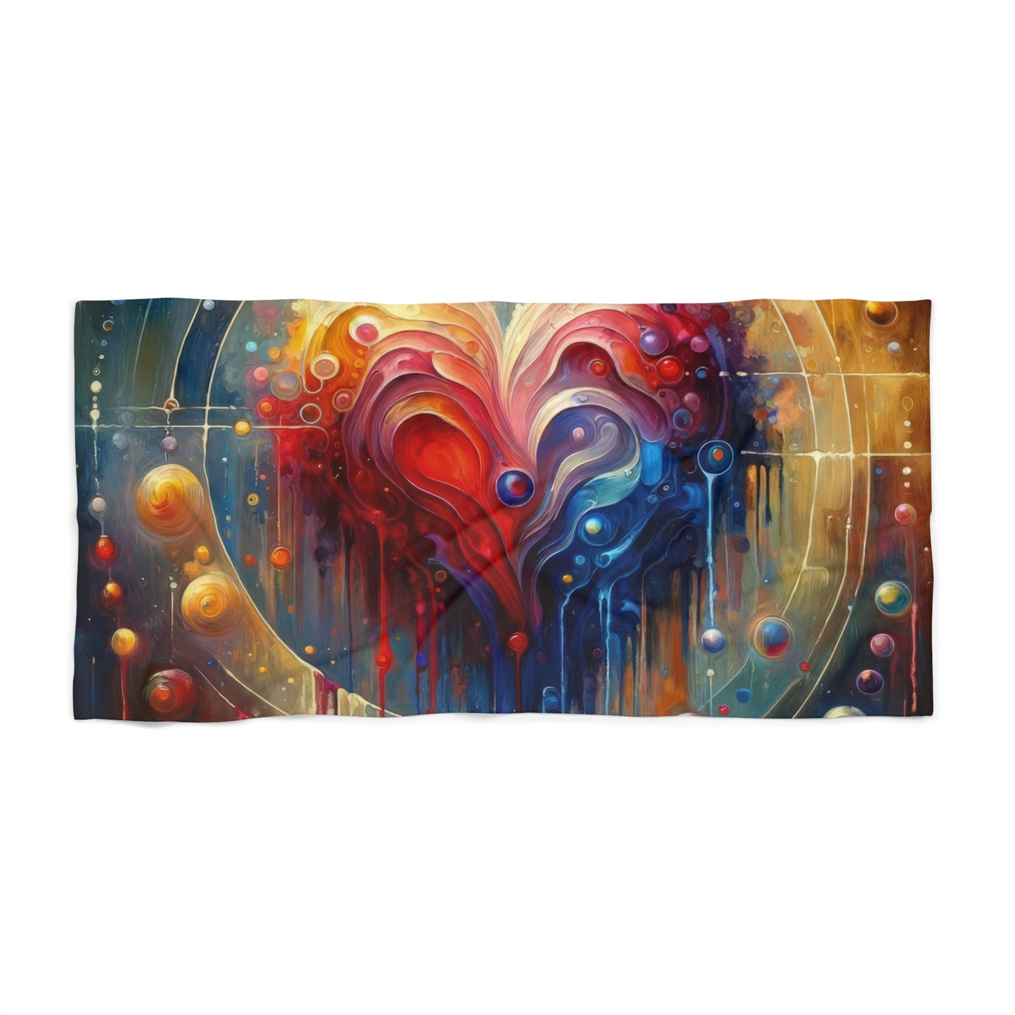 Unified Heart Reflections Beach Towel