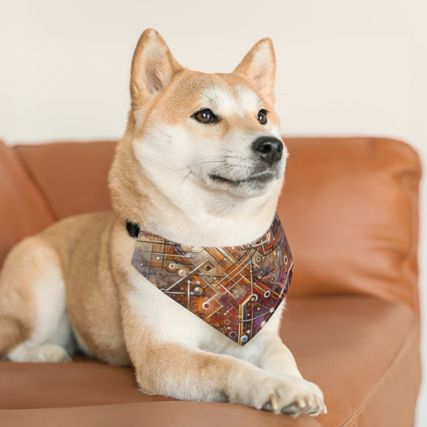 Abstract Structural Complexity Pet Bandana Collar