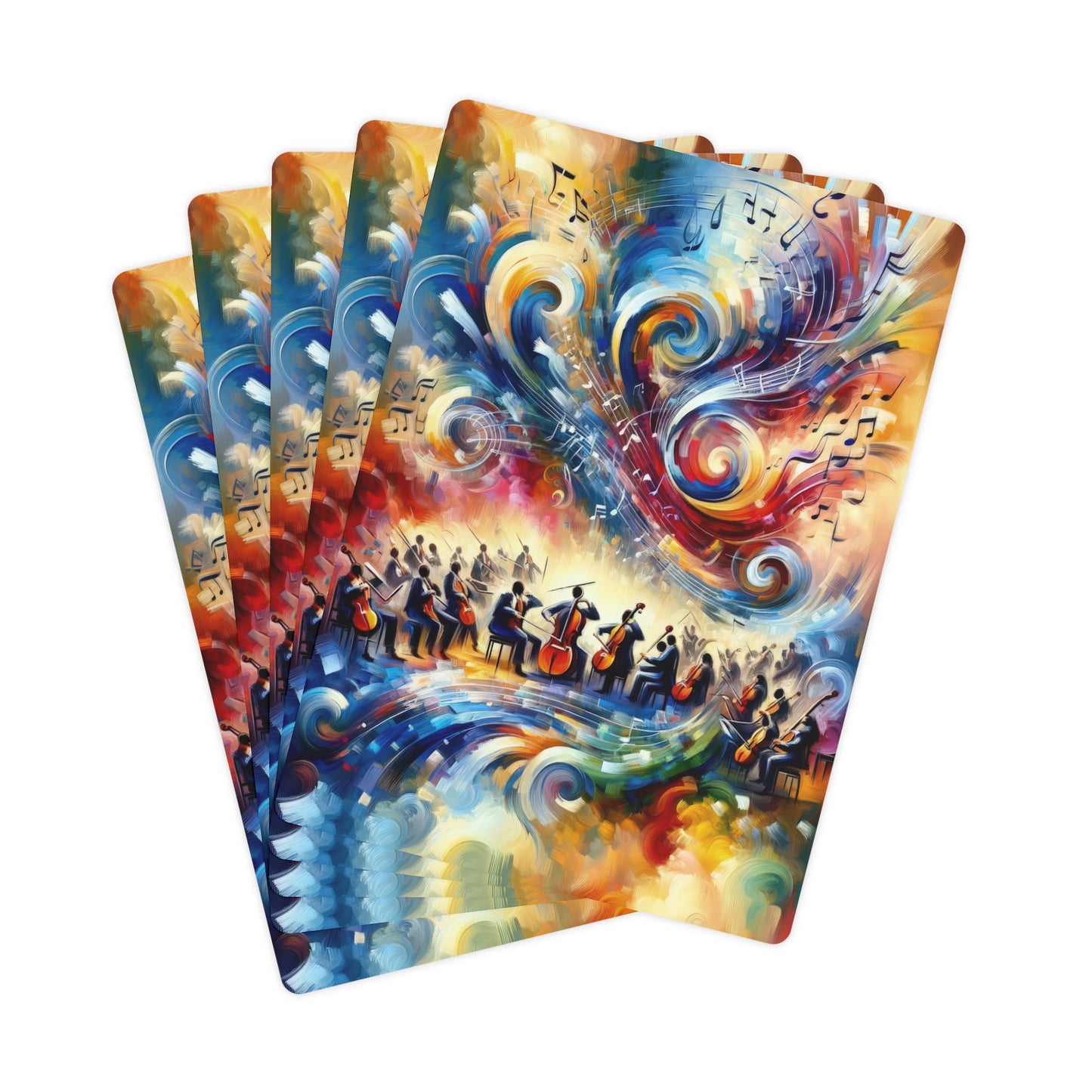 Vibrant Maestro Symphony Poker Cards