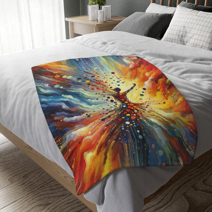 Vibrant Growth Symphony Velveteen Microfiber Blanket (Two-sided print)