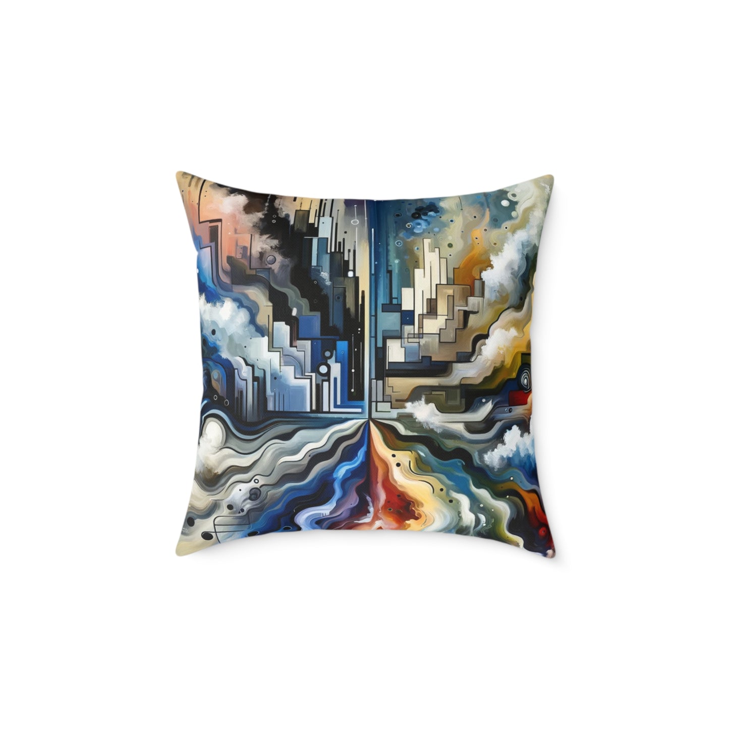 Digital Divide Navigation Spun Polyester Pillow