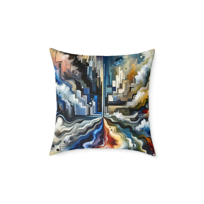 Digital Divide Navigation Spun Polyester Pillow