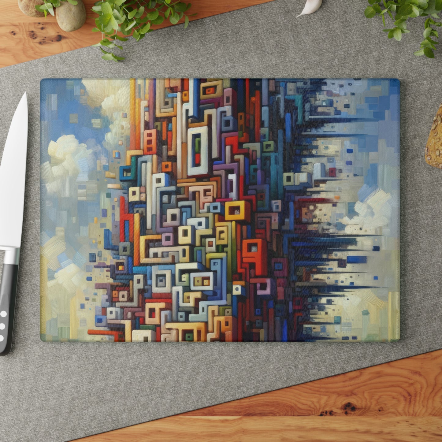 Architectural Endeavor Tapestry Glass Cutting Board