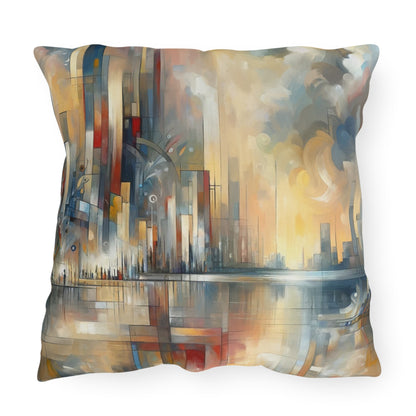 Abstract Buzzing Stillness Outdoor Pillows