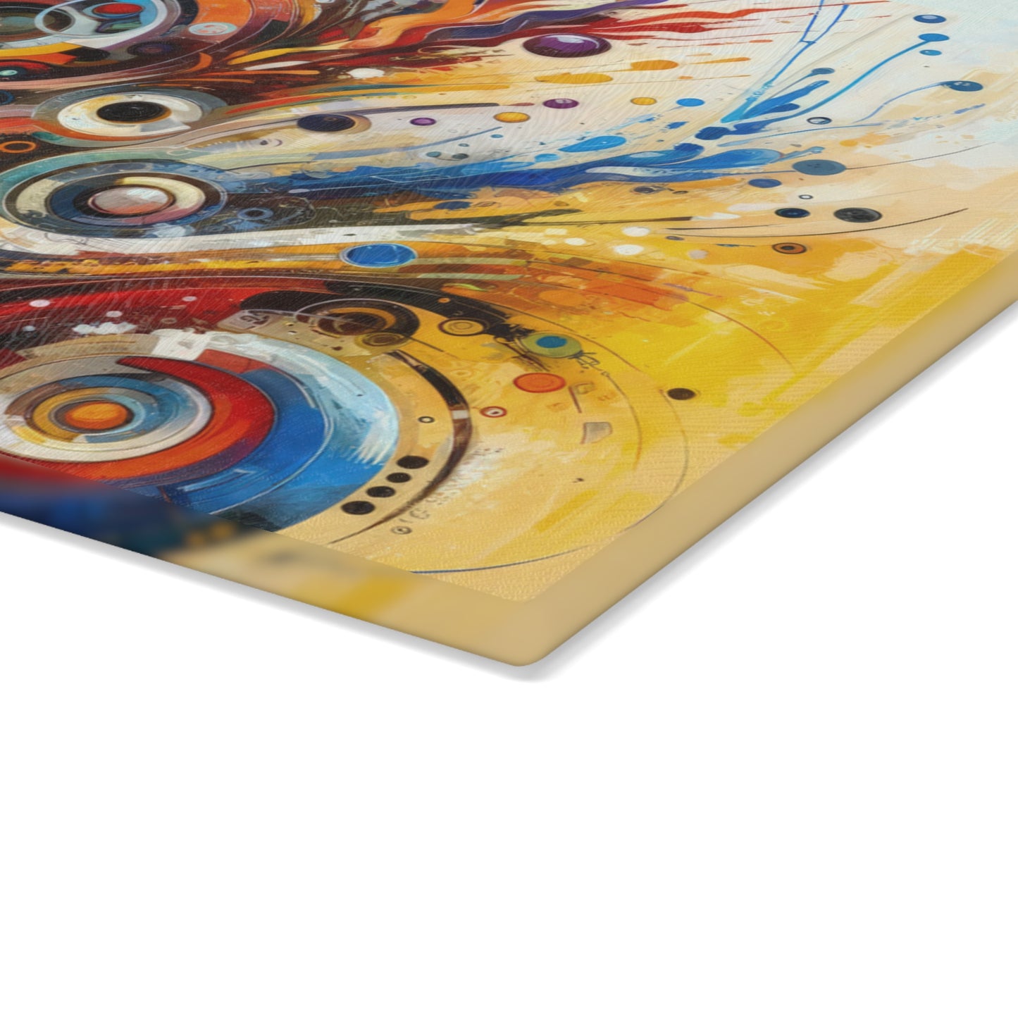 Harmonic Abstract Synergy Glass Cutting Board