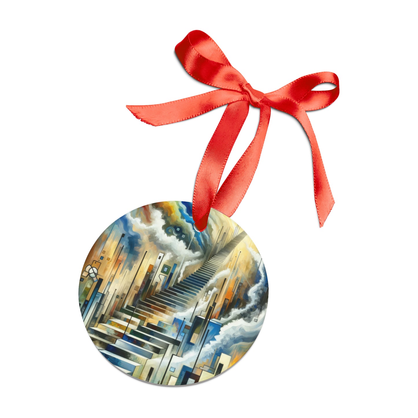 Visionary Evolutionary Progress Acrylic Ornament with Ribbon