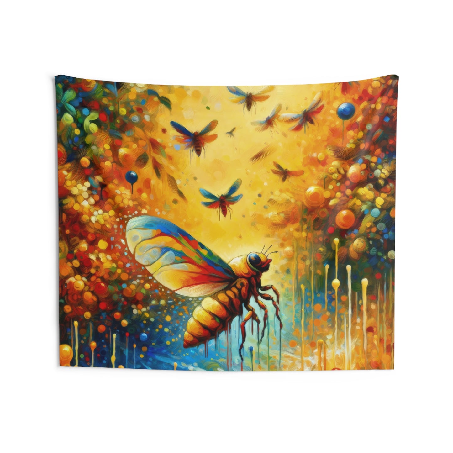 Seasonal Cicada Vibrance Indoor Wall Tapestries