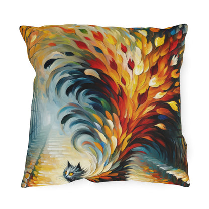 Autumn Whirlwind Escape Outdoor Pillows