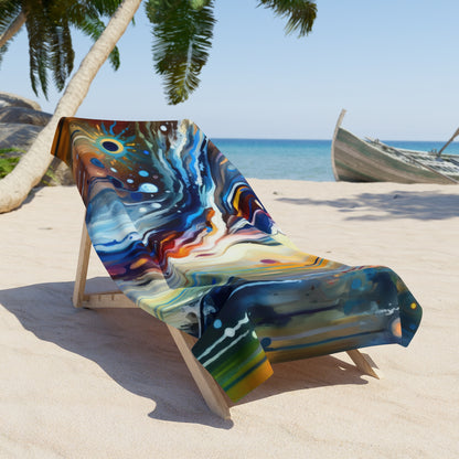 Journey Embrace Tachism Beach Towel